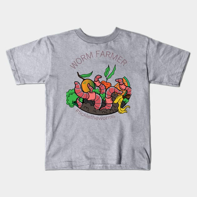 Worm Farmer Kids T-Shirt by Laica Worms